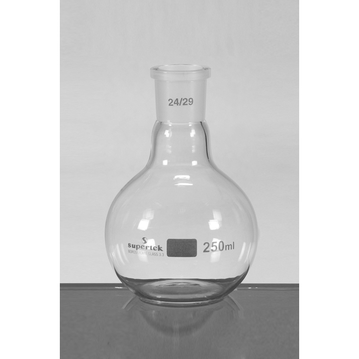 Supertek Flask, Flat Bottom, Single Neck