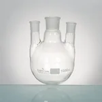 Supertek Flask, Round Bottom, Three Necks Parallel