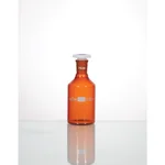 Supertek Reagent Bottle, Amber Glass, Polypropylene Stopper