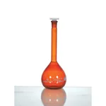 Supertek Flask, Volumetric, Amber Glass, With Polypropylene Stopper, Class A (USP)