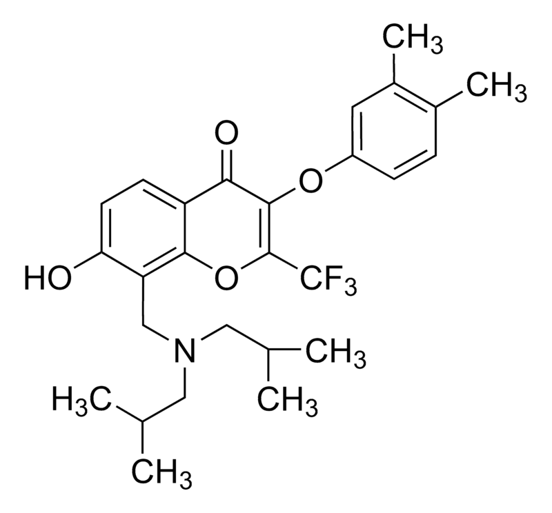 Merck 8-[(Diisobutylamino)methyl]-3-(3,4-dimethylphenoxy)-7-hydroxy-2-(trifluoromethyl)-4H-chromen-4-one