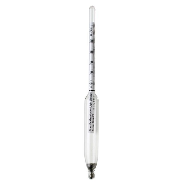 Thermo Fisher Scientific H-B Durac Plain-Form Glass Hydrometer, 0.800-0.900 SG/0.002