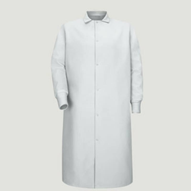 Red Kap Gripper-Front Spun Polyester Pocketless Butcher Coat with Knit Cuffs (경량 내화학 실험복 (폴리100/노포켓))