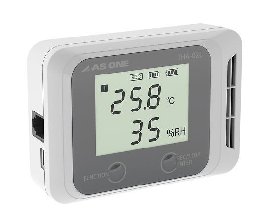 AS ONE Digital Temperature and Humidity Logger (Large Monitor Memory Type), 디지털온습도 모니터(대형화면·메모리 타입)