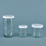 Clear Short Straight Side Round Bottle Jar 단형 대 광구병, with F217 Foam Lined