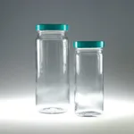 Clear Tall Straight Side Round Bottle Jar 장형 대 광구병, with Teflon Lined Cap