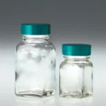 Clear Square Tablet Bottle Jar 사각 태블릿 광구병