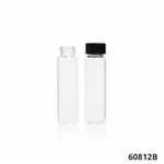 Clear Sample Vial with Black Teflon/Rubber Lined Cap, Kimble 투명 샘플 바이알, 내열 & 내화학 라이너