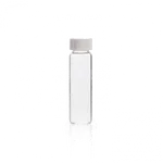 Clear Sample Vial with White Teflon/Rubber Lined Cap, Kimble 투명 샘플 바이알, 내열 & 내화학 라이너