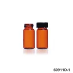 Amber Sample Vial with White Rubber Lined Cap, Kimble 갈색 샘플 바이알