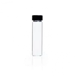 Clear Sample Vial with Black Pulpvinyl-faced Phenolic Cap, Kimble 투명 샘플 바이알, Pulpvinyl-faced