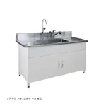 Laboratory Frame-type Sink Table 프레임용 실험실용 싱크대, Stainless Steel Plate & Bowl