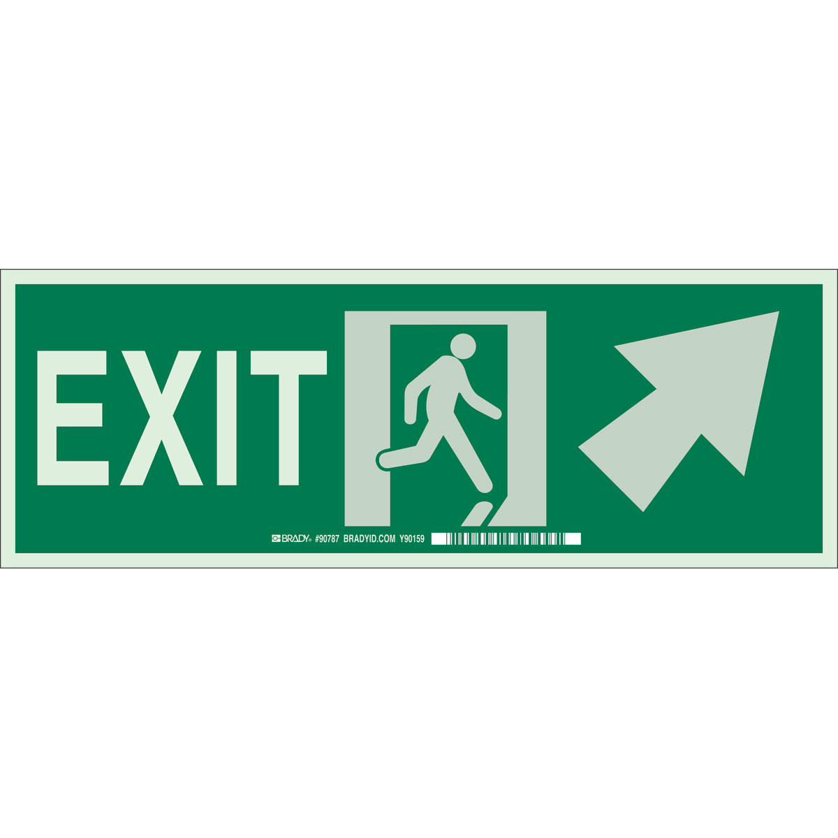 Brady Exit sign
