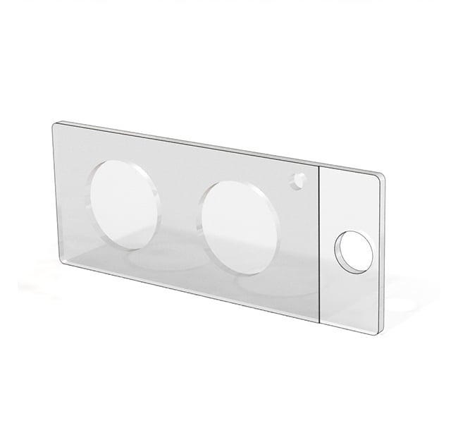 Thermo Fisher Scientific CultureWell Multiwell Chambered Coverslip CWCS 2R-2.0, 24 mm x 50 mm coverslips, two 2 mm-deep wells per coverslip