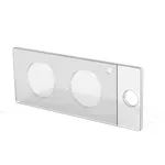 Thermo Fisher Scientific CultureWell Multiwell Chambered Coverslip CWCS 2R-2.0, 24 mm x 50 mm coverslips, two 2 mm-deep wells per coverslip