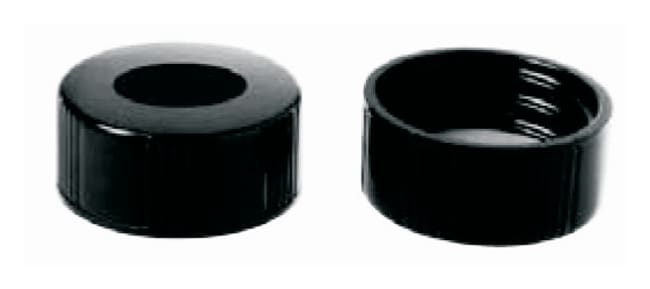 Thermo Fisher Scientific Kimble Black Phenolic Unlined Screw Thread Closures with Open Tops