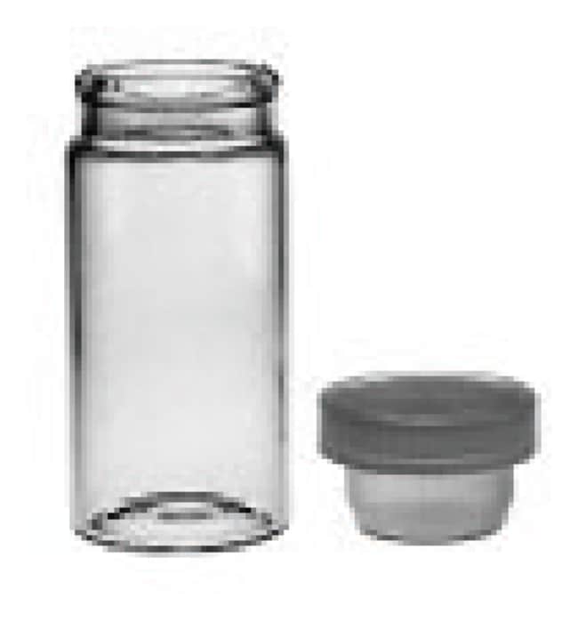 Thermo Fisher Scientific Kimble Tooled Neck N-51A Borosilicate Glass Vials with Unattached Polyethylene Closure