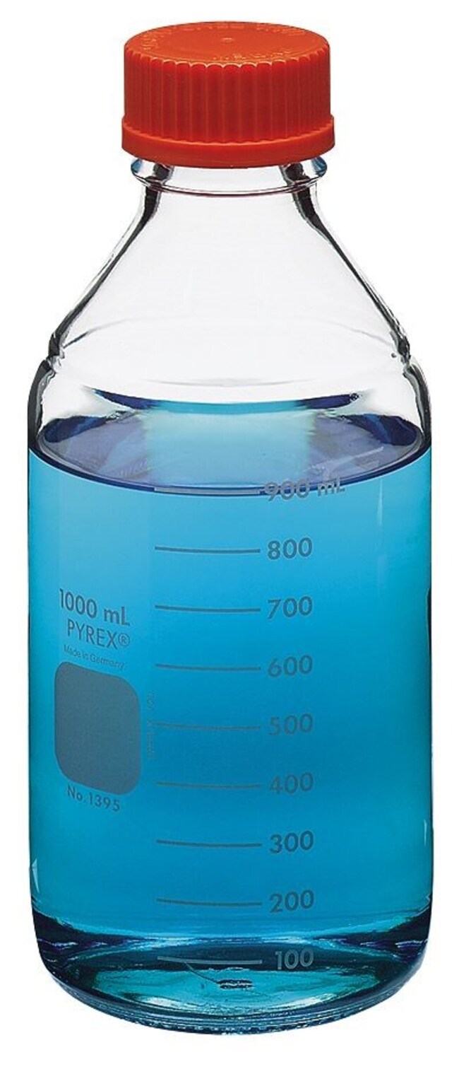 Thermo Fisher Scientific Pyrex Brand 1395 Media Storage Bottle w/ Screw Cap, 5 L