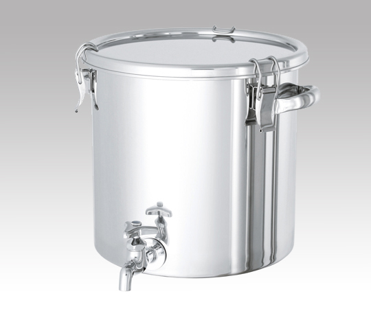 AS ONE SUS Container with Spigot, SUS304, 하구 밀폐탱크