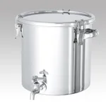 AS ONE SUS Container with Spigot, SUS304, 하구 밀폐탱크