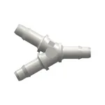 Y Tube Fitting with 400 Series Barbs, 1/8` (3.2 mm) ID Tubing