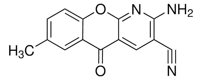 Merck 2-Amino-7-methyl-5-oxo-5H-[1]benzopyrano[2,3-b]pyridine-3-carbonitrile