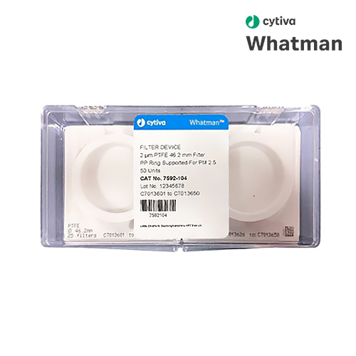 CYTIVA 7592-104 / PM2.5 PTFE 멤브레인 필터(Membrane Filter), 46.2mm 2.0µm, 서포트 링,대리모니터링용 PM2.5[50EA/PK]