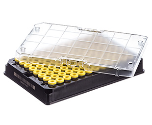 Greiner Bio One CRYO.S BIOBANKING TUBES, 300 µL, 2D CODES,RACK WITH 96 CAPPED TUBES, WITH SCREW CAP YELLOW, STERILE, 5 RACKS/BAG, 1 MANUAL CAPPING TOOL
