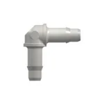 Elbow Tube Fitting with 400 Series Barbs, 3/32` (2.4 mm) ID Tubing