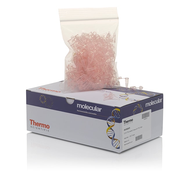 Thermo Fisher Scientific Tubes, 0.2 mL, flat cap, red