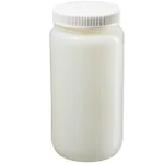 Nalgene Large Wide-Mouth Fluorinated HDPE Bottle with Closure