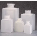Nalgene Rectangular HDPE Bottles with Closure: Bulk Pack