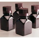 Nalgene Square Amber PETG Media Bottles with Closure: Nonsterile, Shrink-Wrapped Trays