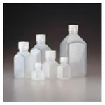 Nalgene Square Natural PPCO Graduated Bottles with Closure: Bulk Pack