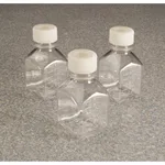 Nalgene Square PETG Media Bottle with Septum Closure: 멸균된 압착 포장 트레이