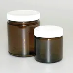 Amber Straight Sided Round Bottle