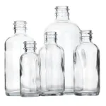 Clear Boston Round Glass Bottles