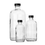 Clear Boston Round Glass Bottles