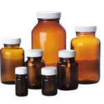 Amber Wide Mouth Packer Glass Bottles