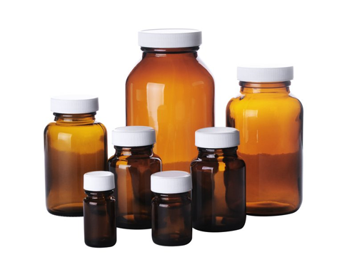 Amber Wide Mouth Packer Glass Bottles