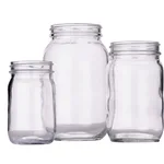 Clear Standard Wide Mouth Glass Bottles
