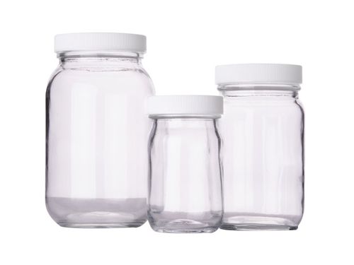 Clear Standard Wide Mouth Glass Bottles